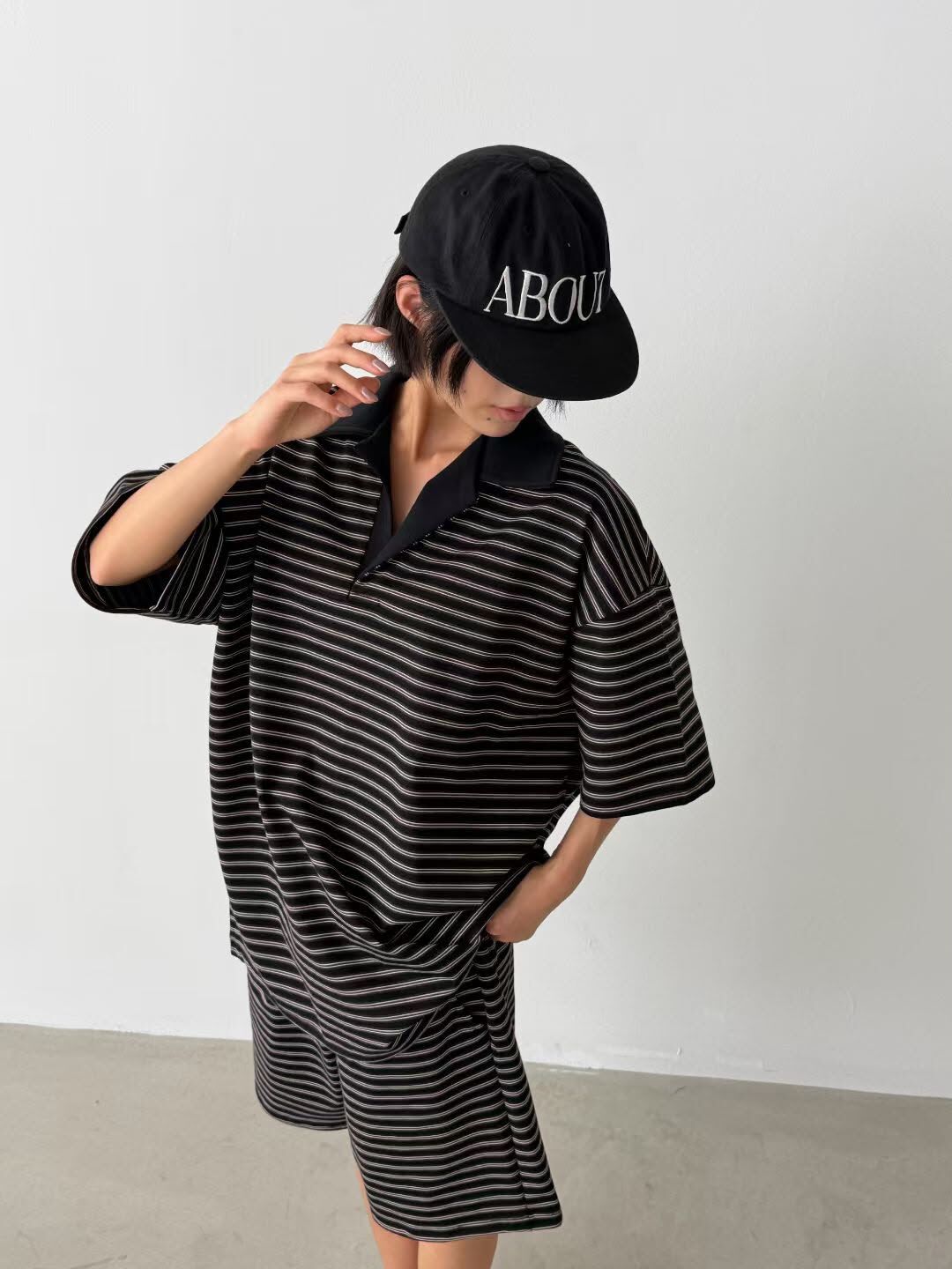 橫間Polo短袖Tee AVOIR-022T