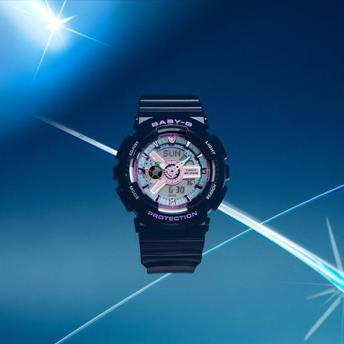 【Baby-G】CASIO  Y2K 閃耀時尚雙顯女錶 BA-110MC-2A 43.4mm 現代鐘錶