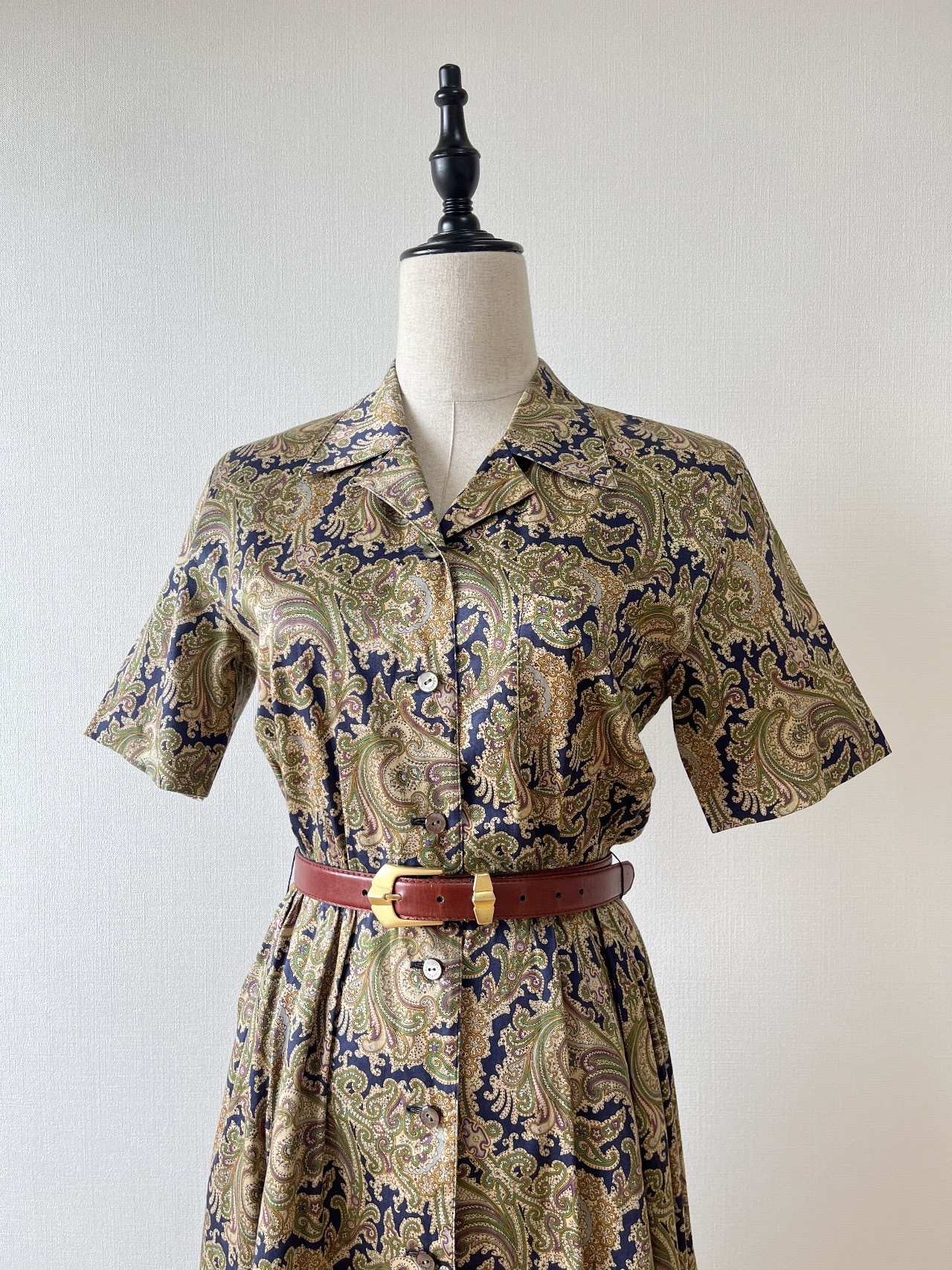 90s Burberrys華麗圖騰連身裙