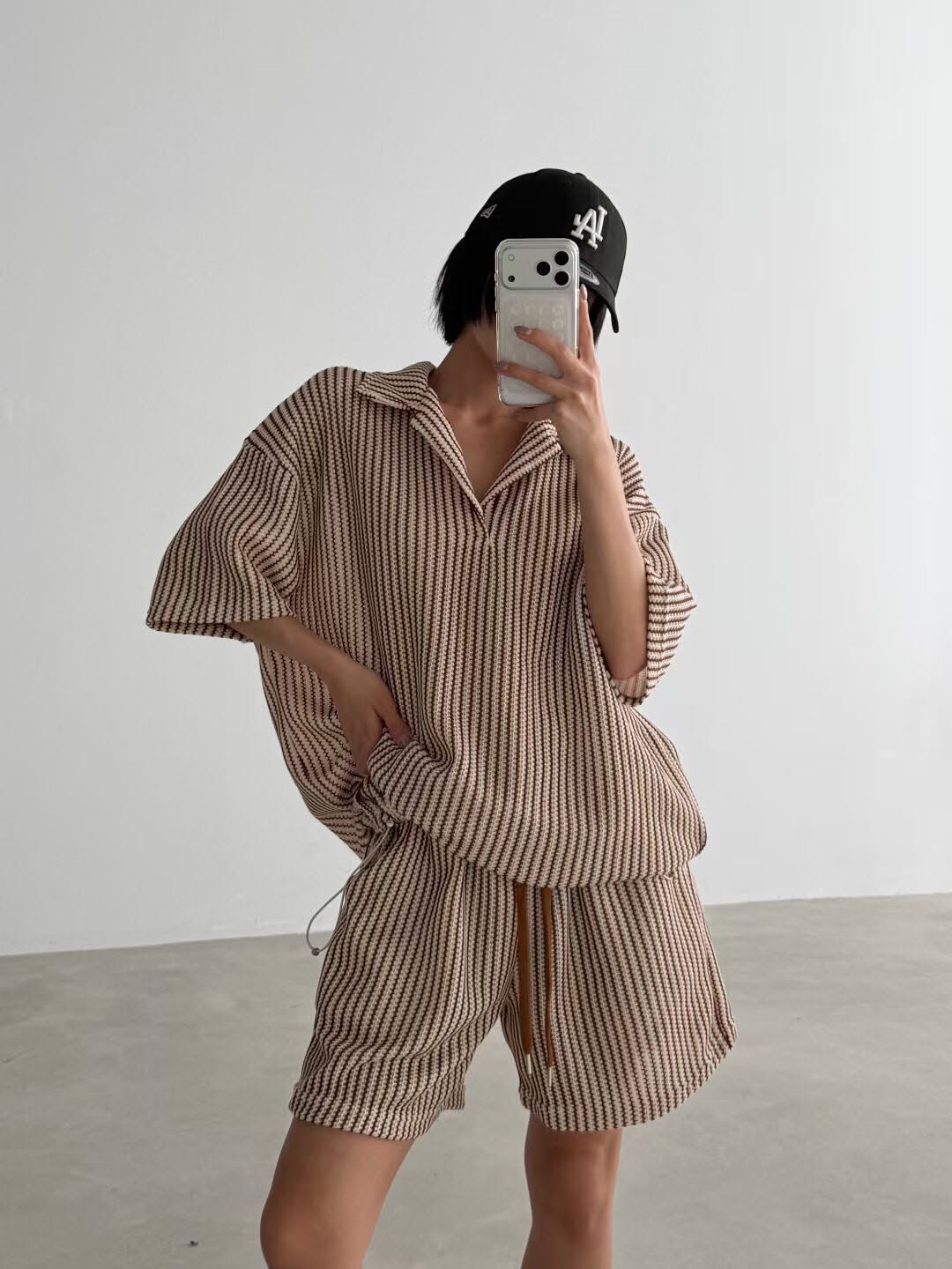 直紋Polo短袖Tee AVOIR-026T