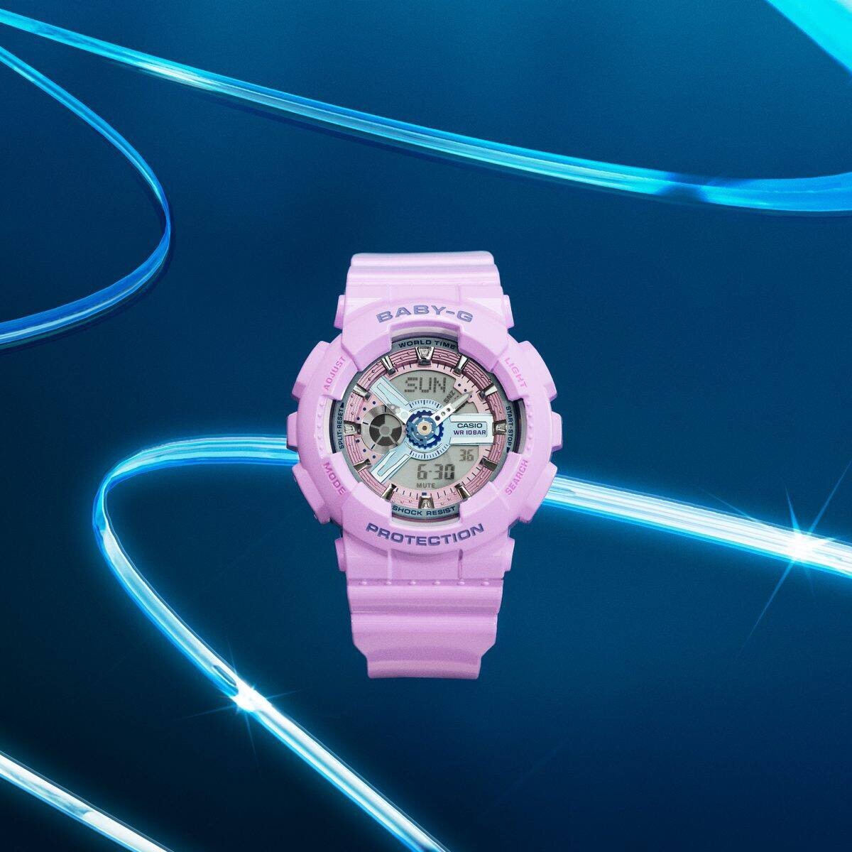 【Baby-G】CASIO  Y2K 閃耀時尚雙顯女錶 BA-110MC-6A 43.4mm 現代鐘錶