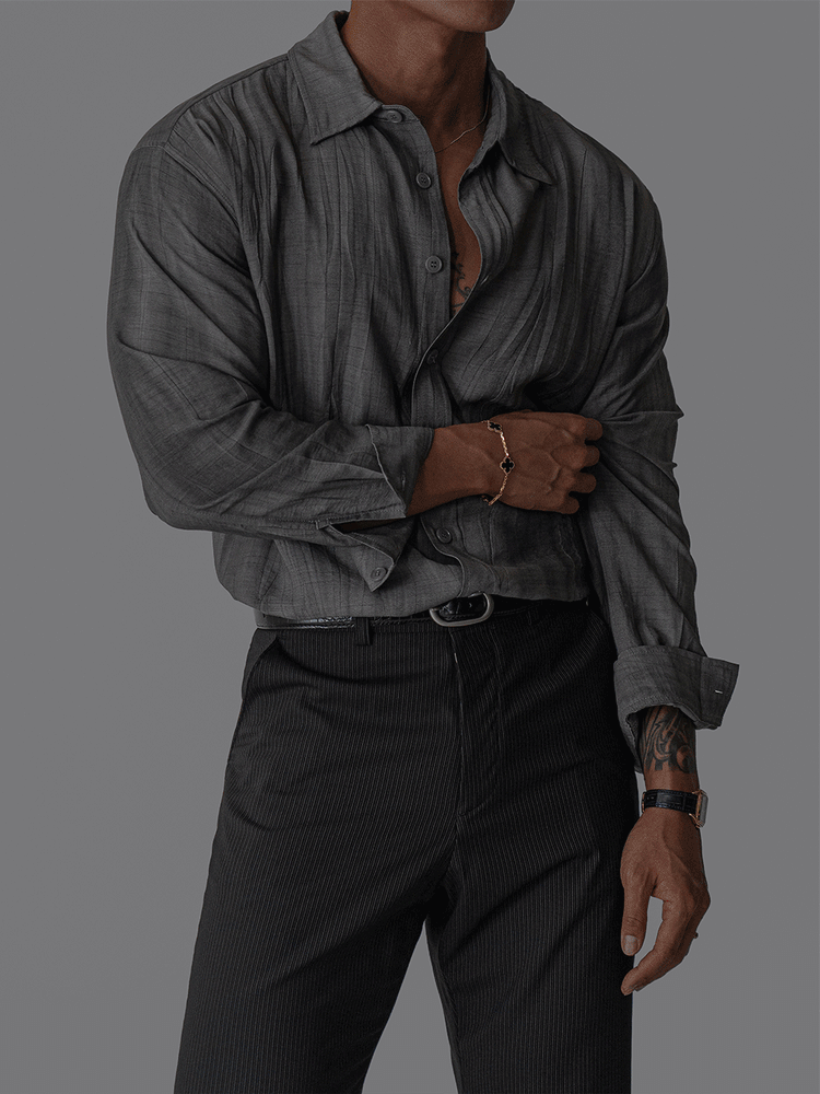 Malt-dyed linen shirt