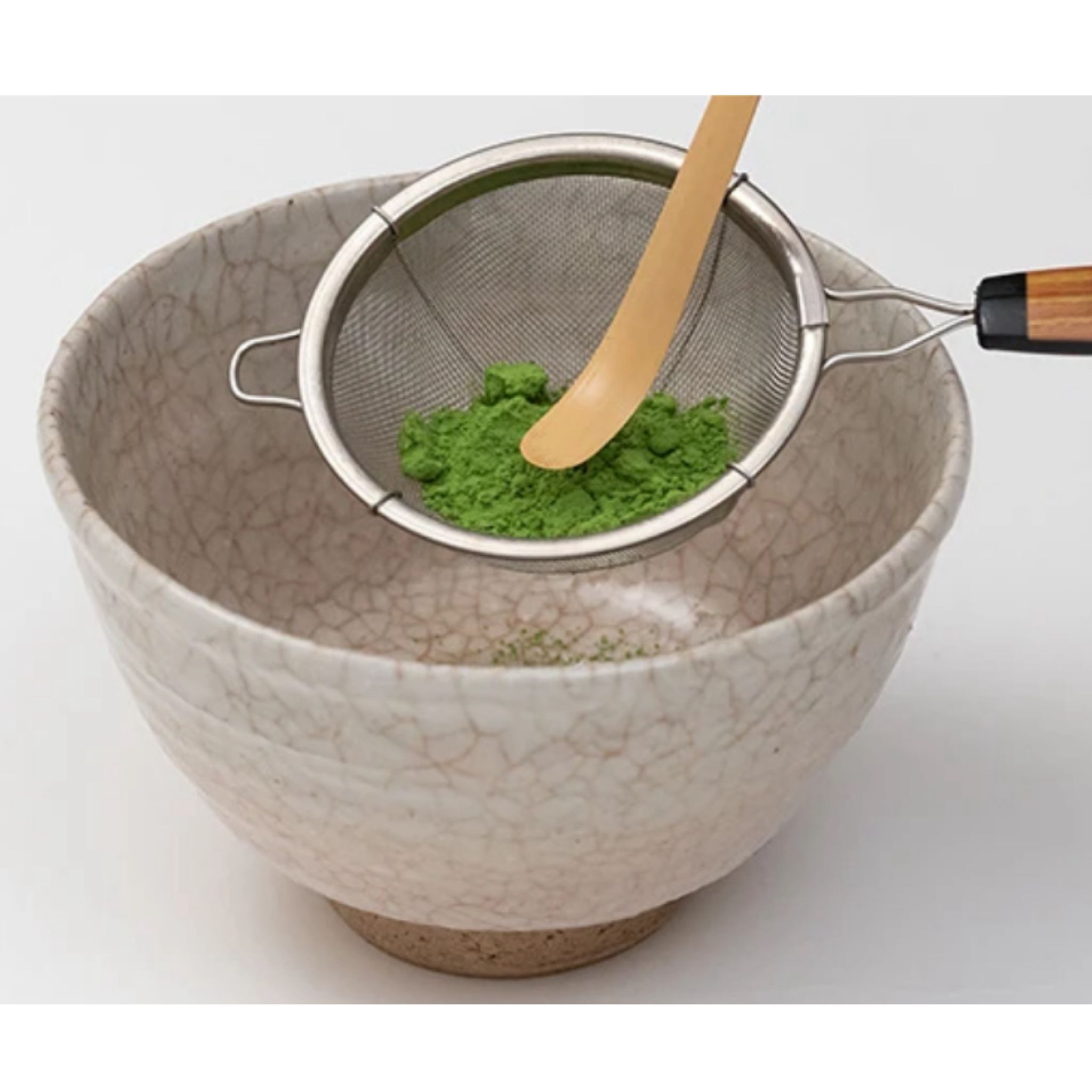 日本製 抹茶篩 茶篩 -木紋柄 [18-8不銹鋼網]