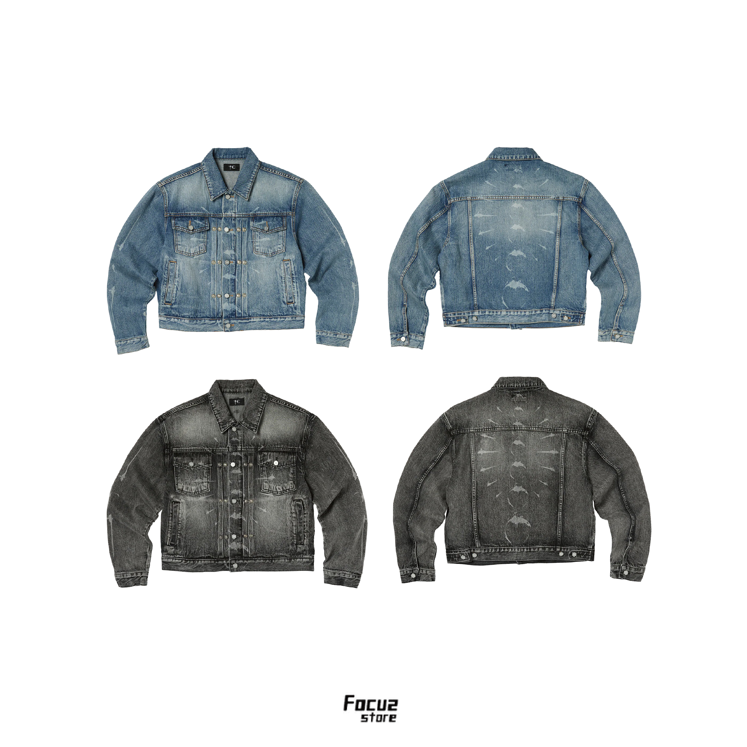 【Focus Store】現貨 Thug Club Spine Laser Denim Jacket 丹寧 外套 兩色