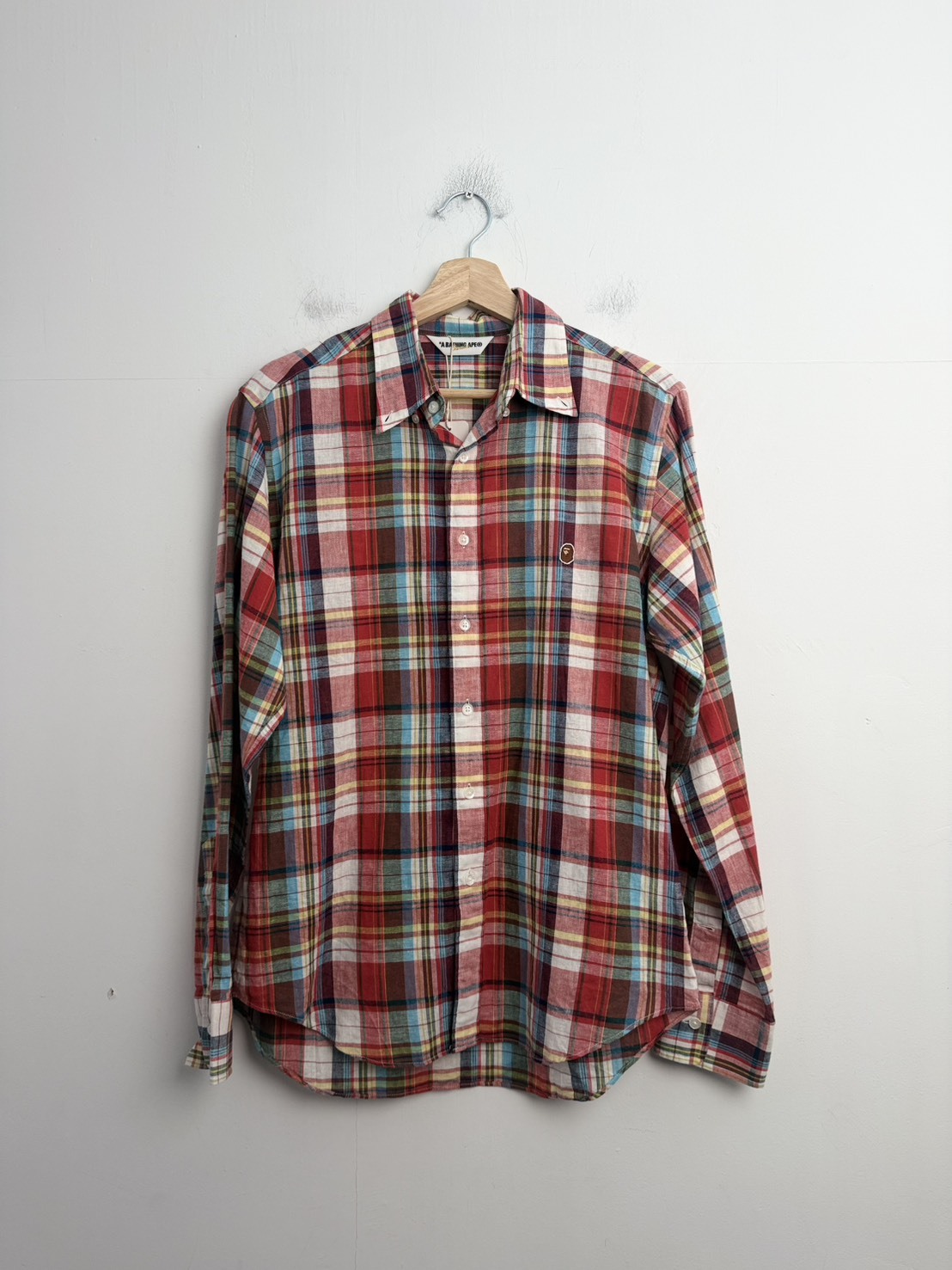 BAPE ONE POINT CHECK SHIRT SIZE M
