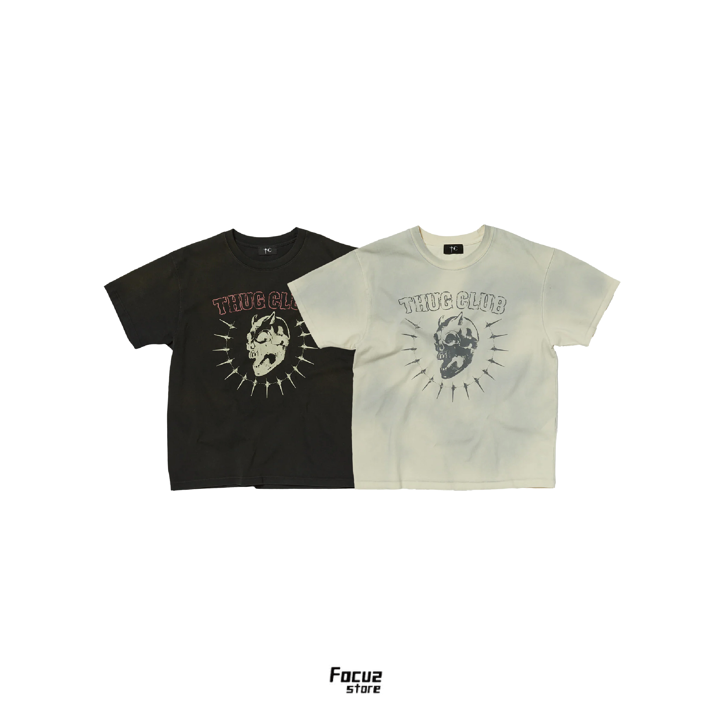 【Focus Store】現貨 Thug Club Vintage Riding Skull T-shirt 復古水洗短袖 兩色