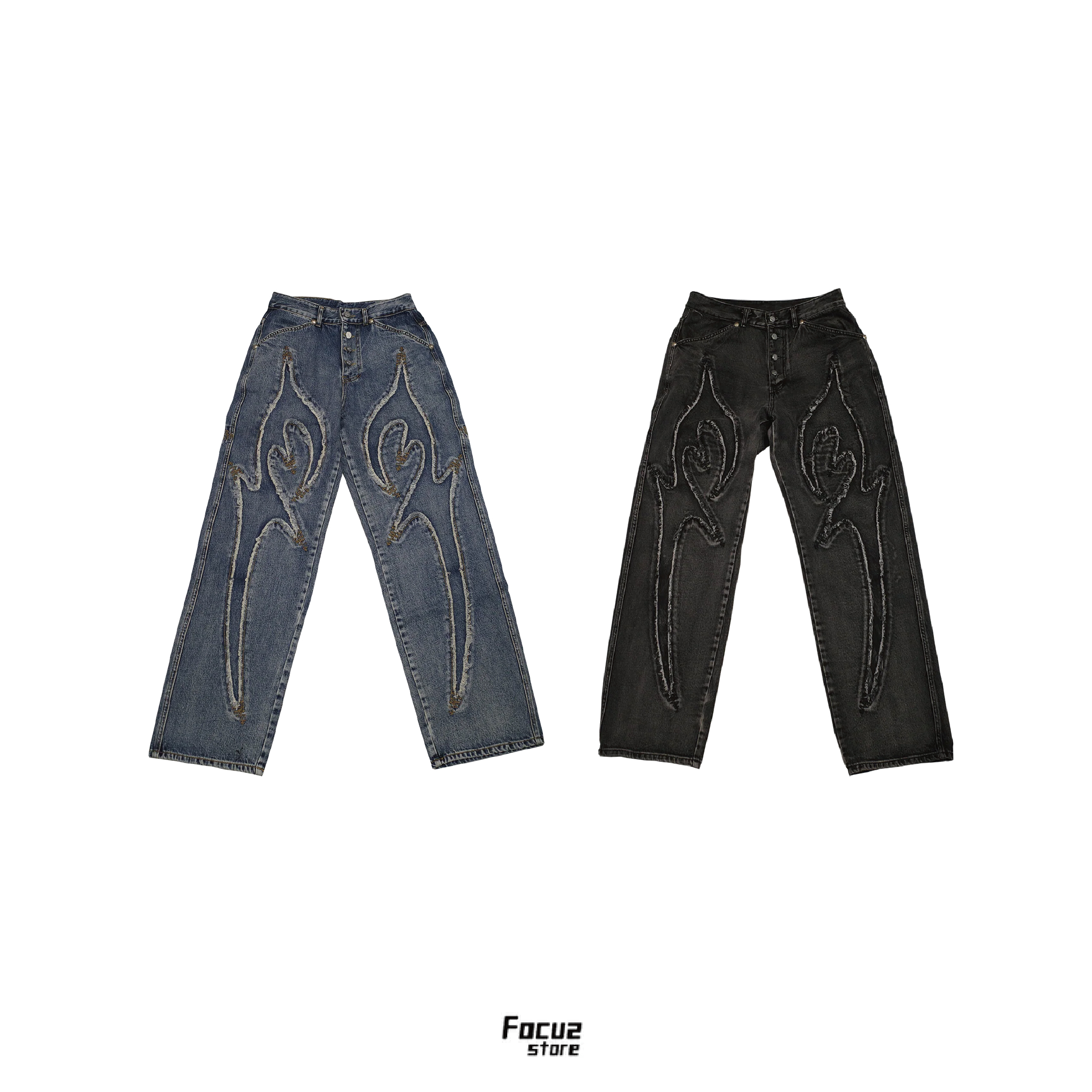 【Focus Store】現貨 Thug Club Tribal Denim Pants 部落圖騰 兩色 牛仔褲