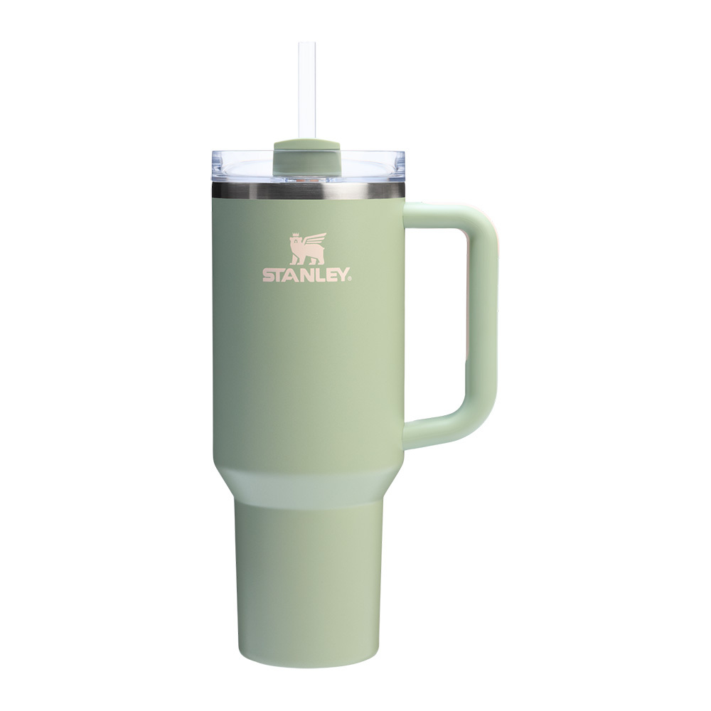 少 量 現 貨丨STANLEY THE QUENCHER H2.0 FLOWSTATE™ 40OZ 防漏吸管隨手杯 地衣綠