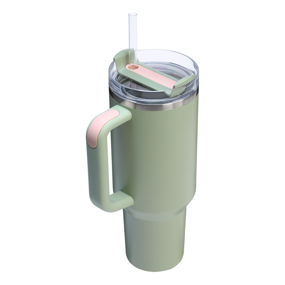 少 量 現 貨丨STANLEY THE QUENCHER H2.0 FLOWSTATE™ 40OZ 防漏吸管隨手杯 地衣綠