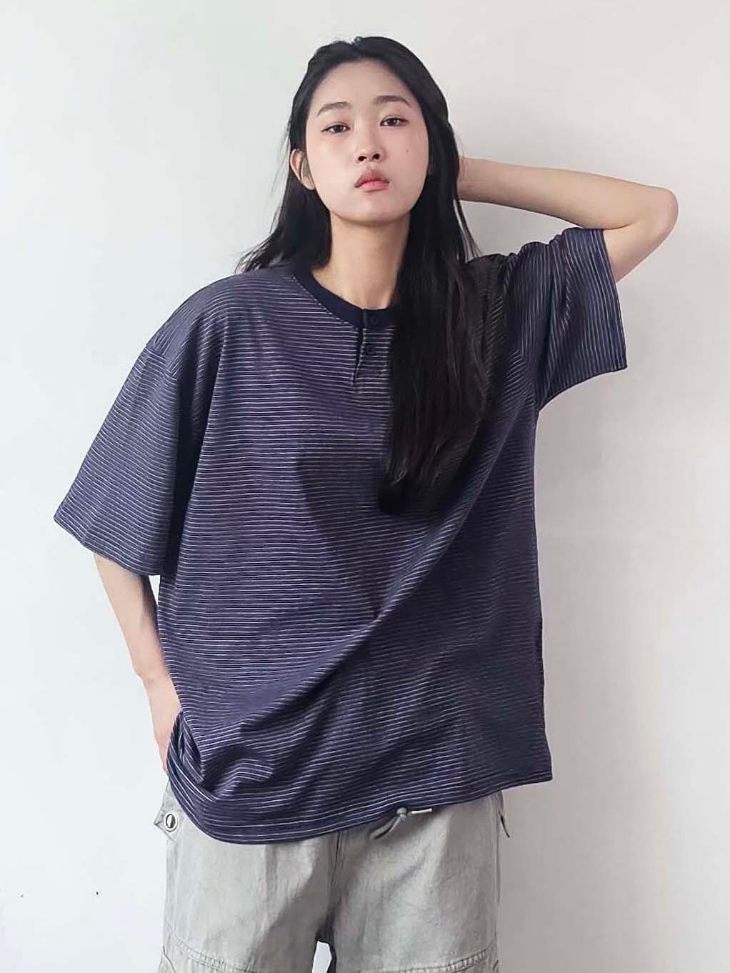 橫間短袖Tee F&c-118T