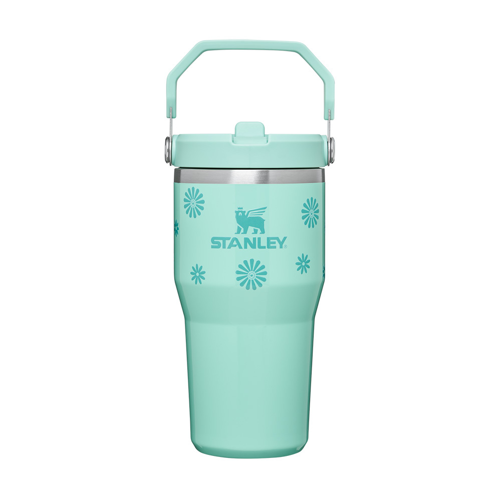少 量 現 貨丨Stanley 1913 IceFlow™ 手提吸管杯 2.0 Flip Straw Tumbler 青綠雛菊 20oz
