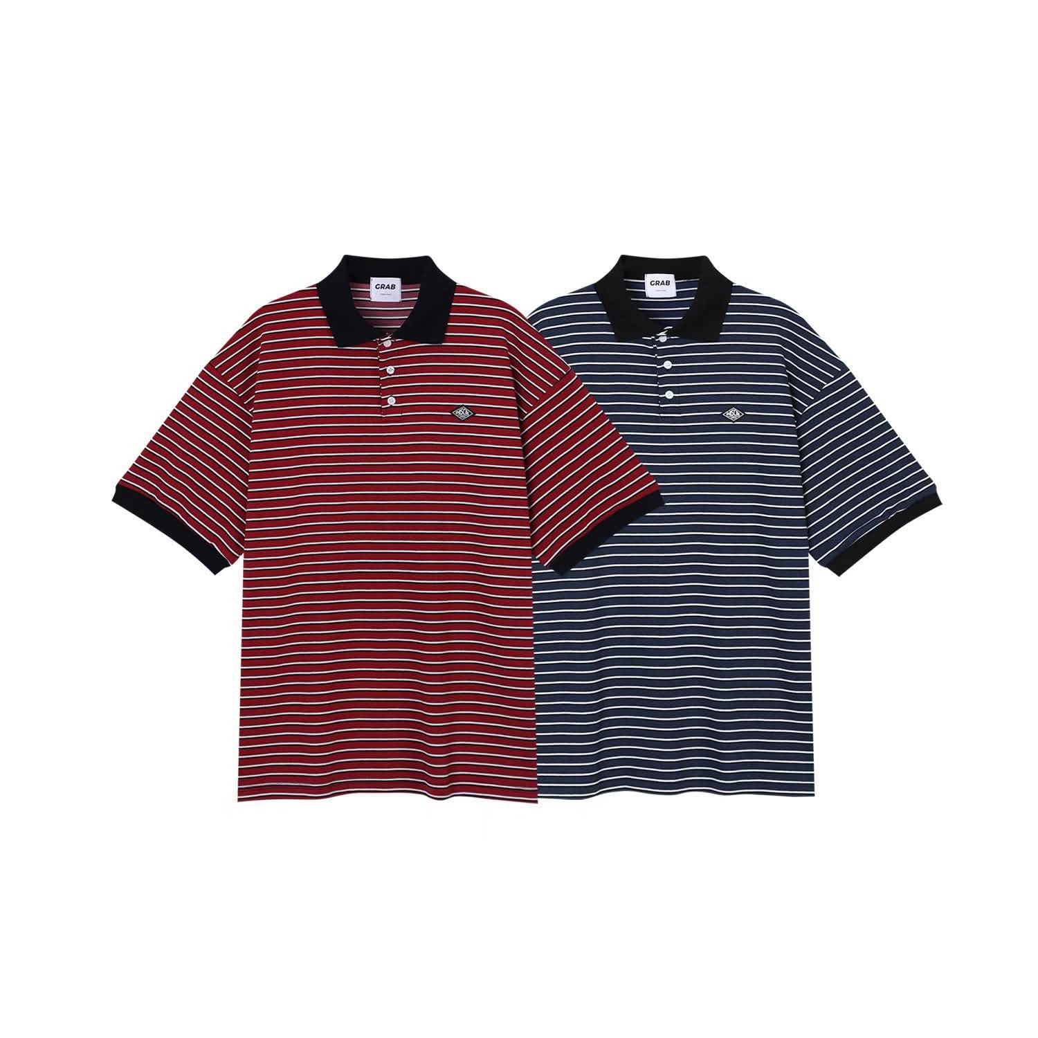橫間Polo短袖Tee GRAB-010T