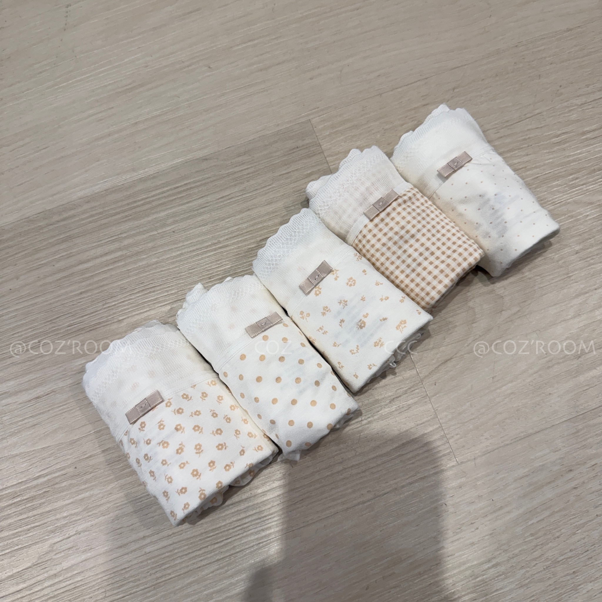 高級綿有點可愛內褲 (5入1組) (2色) _J0245
