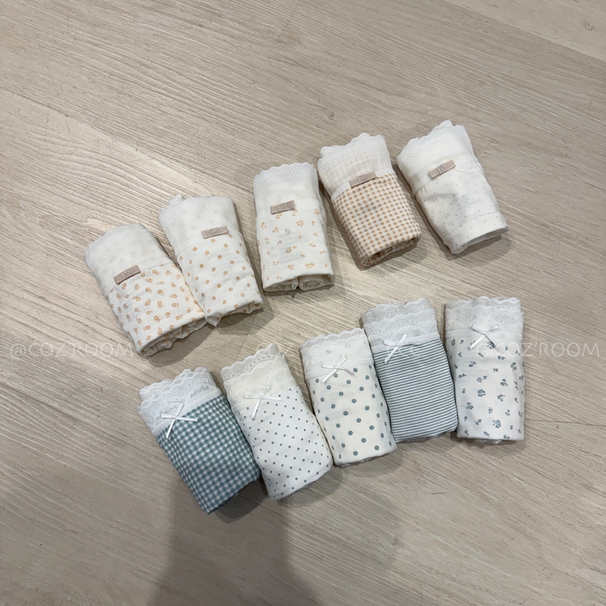 高級綿有點可愛內褲 (5入1組) (2色) _J0245