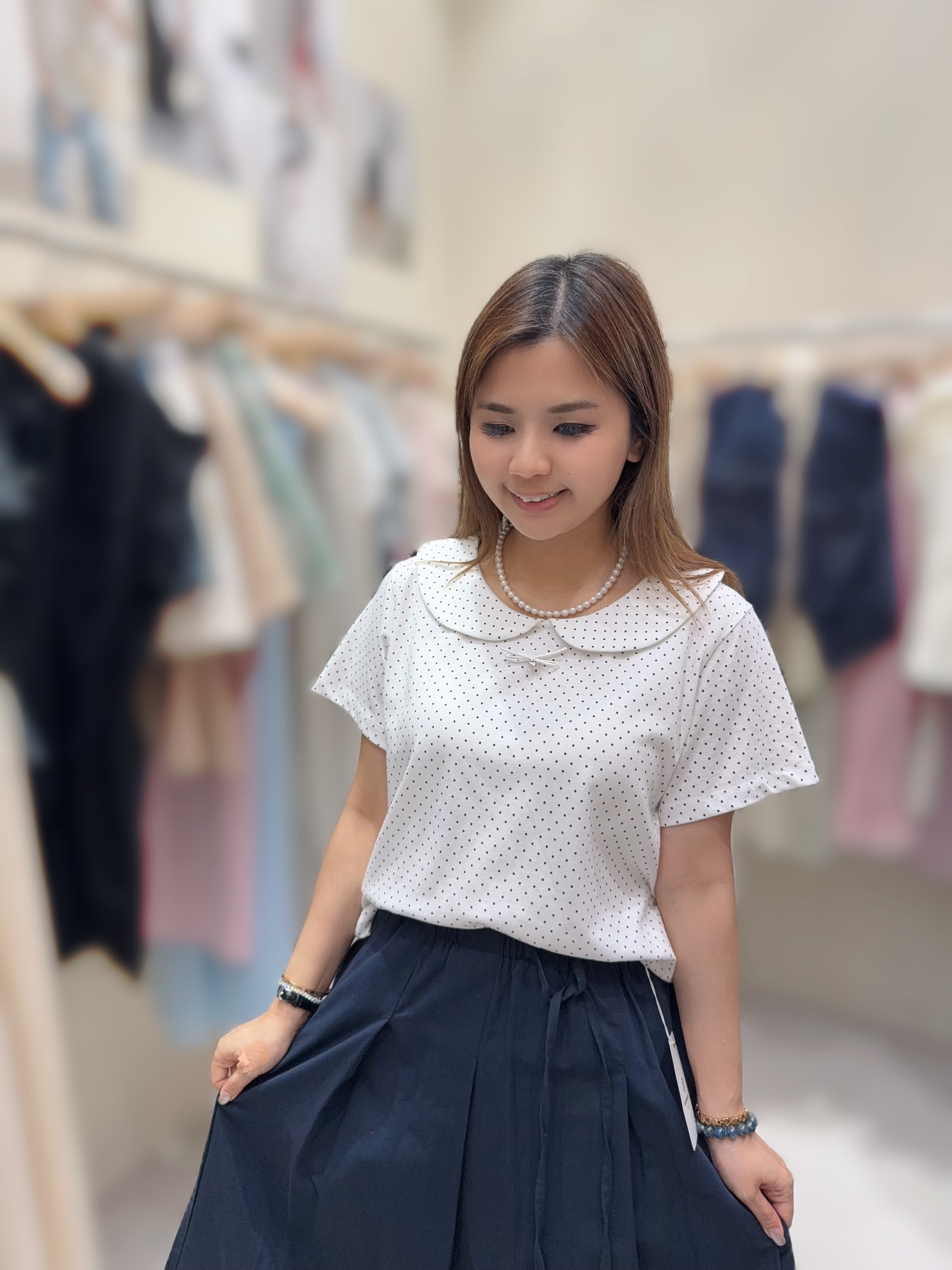 ME125   波點 胸41-50 長23.5 $409 (一口價)