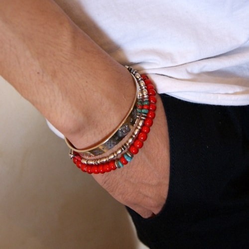 Atease - NATIVE BEADS BRACELET [AB-NBZ-SV-S]