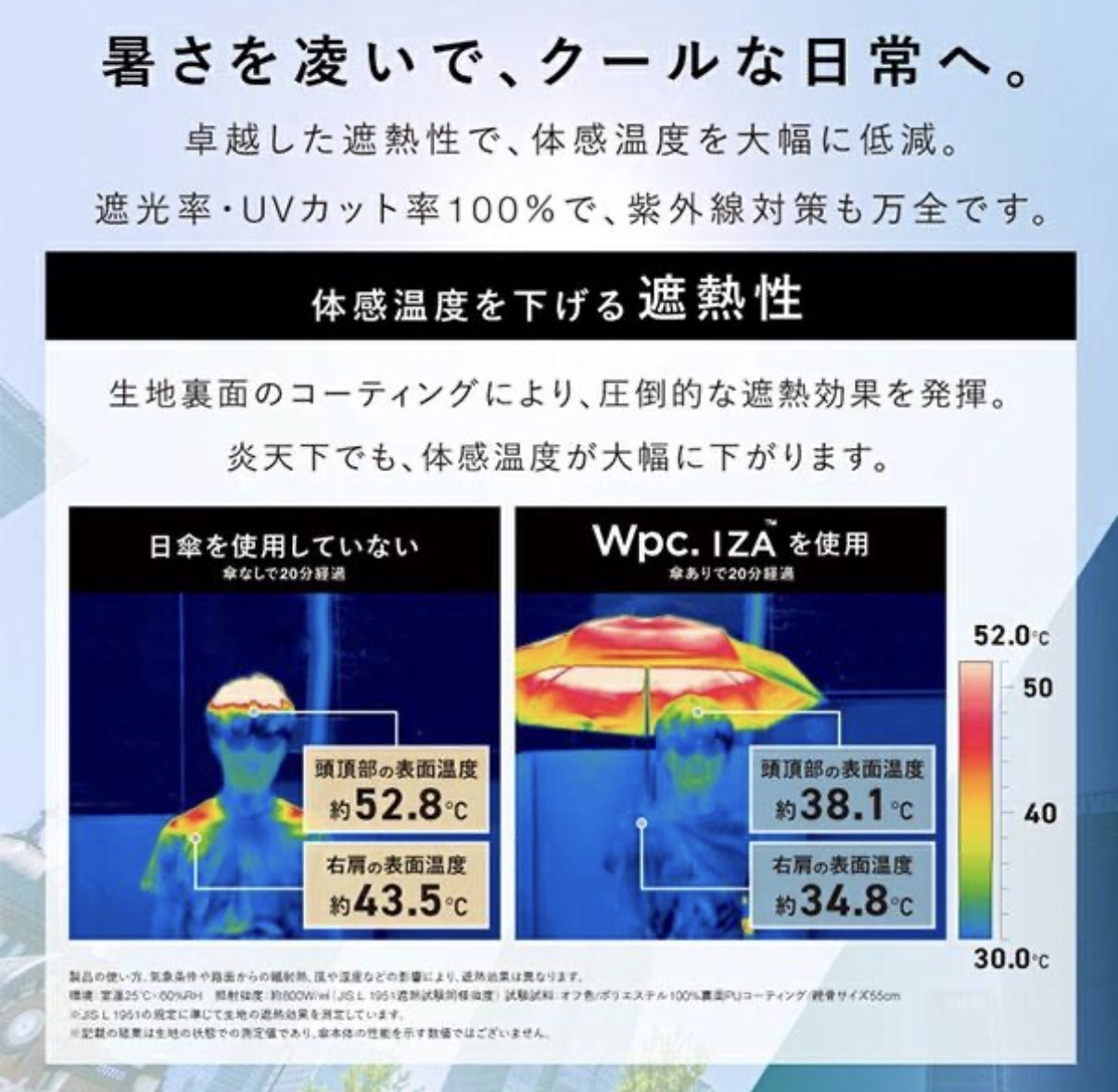 【夏日必買】JP Wpc. IZA LARGE & HOOK 輕量涼感降溫登山扣遮骨遮 60cm 4537 TK260616