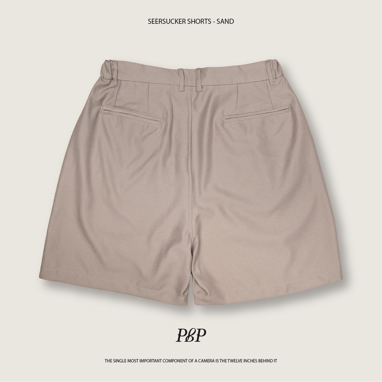 P.B.P - SEERSUCKER SHORTS  - SAND