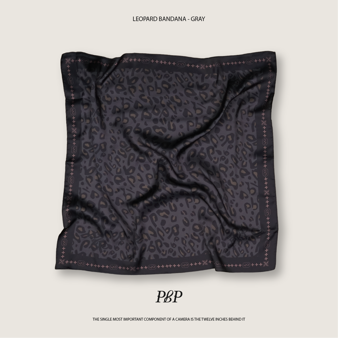 P.B.P - LEOPARD BANDANA  - GRAY