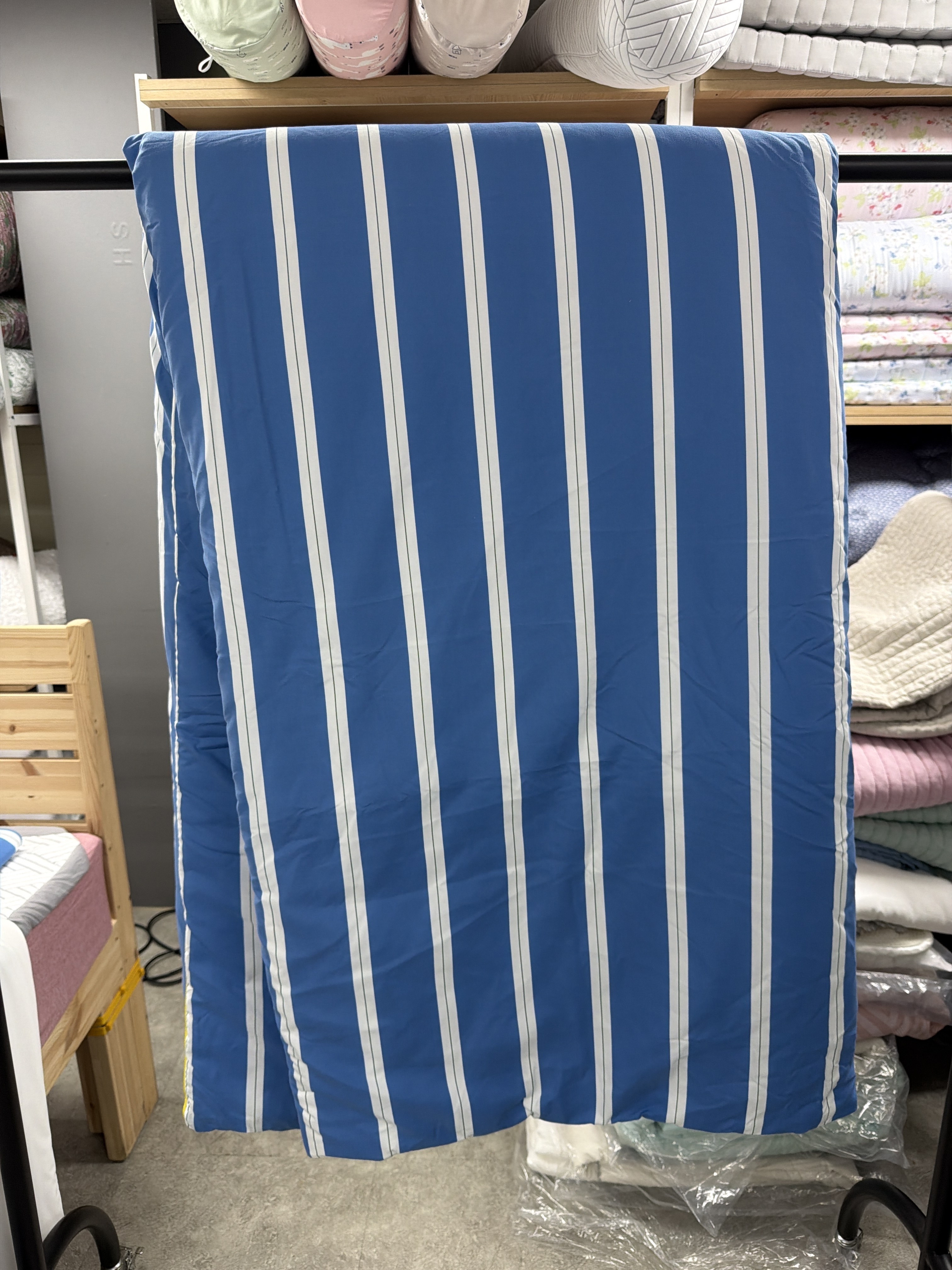 TU24  韓國涼感纖維棉春夏被- 深藍色