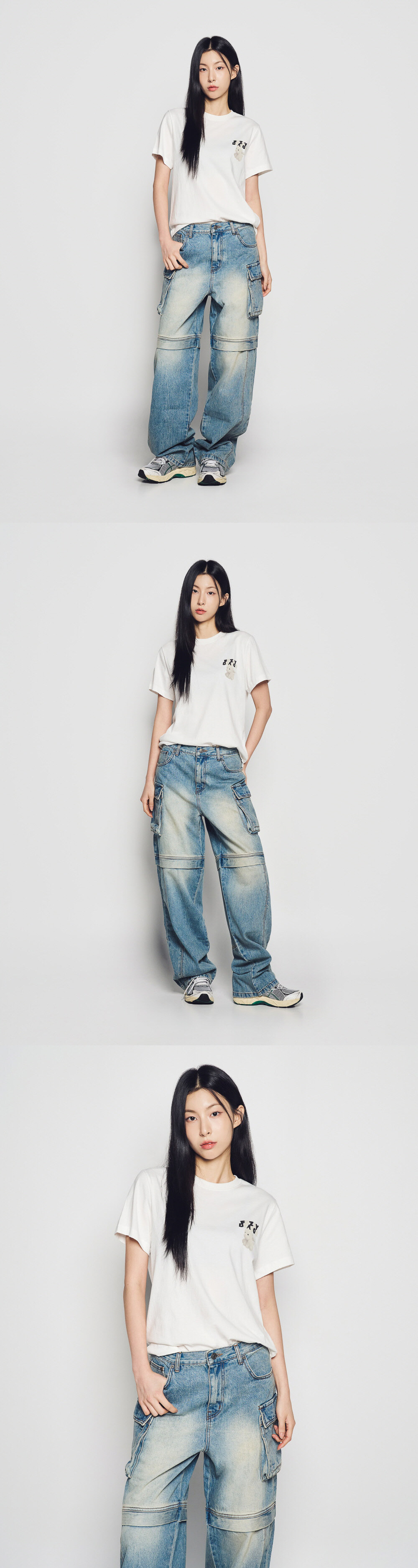 Q36 ADLV WOMAN FUZZY FONT DRAGON SHORT SLEEVE T-SHIRT - CREAM｜25FW-TP-SS-AW-WFN-CRM