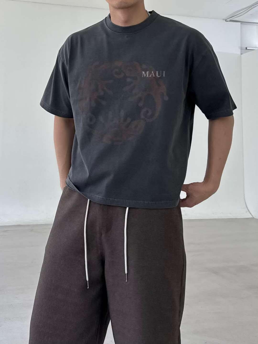 英文字圖案短袖BoxyTee RAIZ-009T