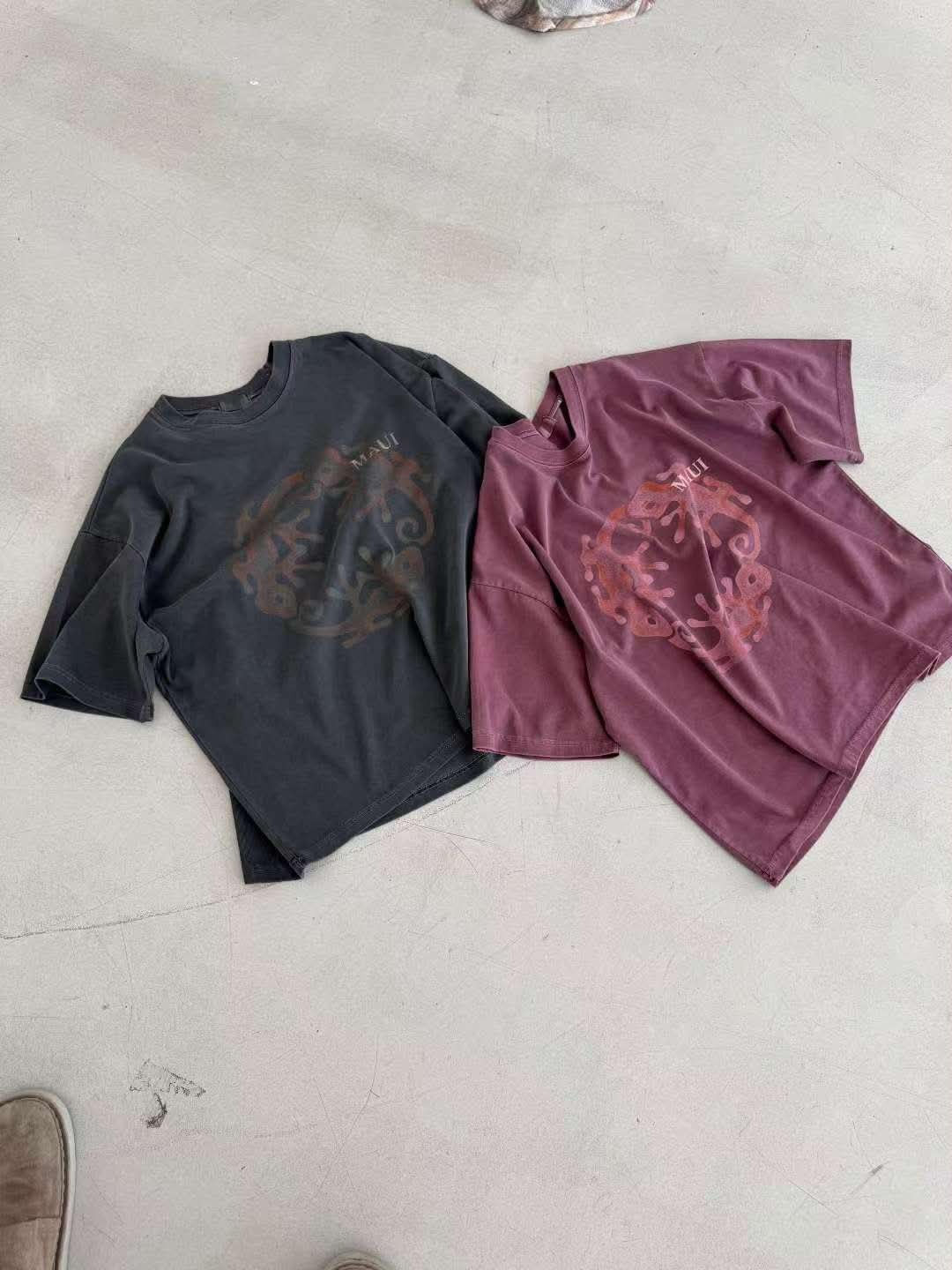 英文字圖案短袖BoxyTee RAIZ-009T