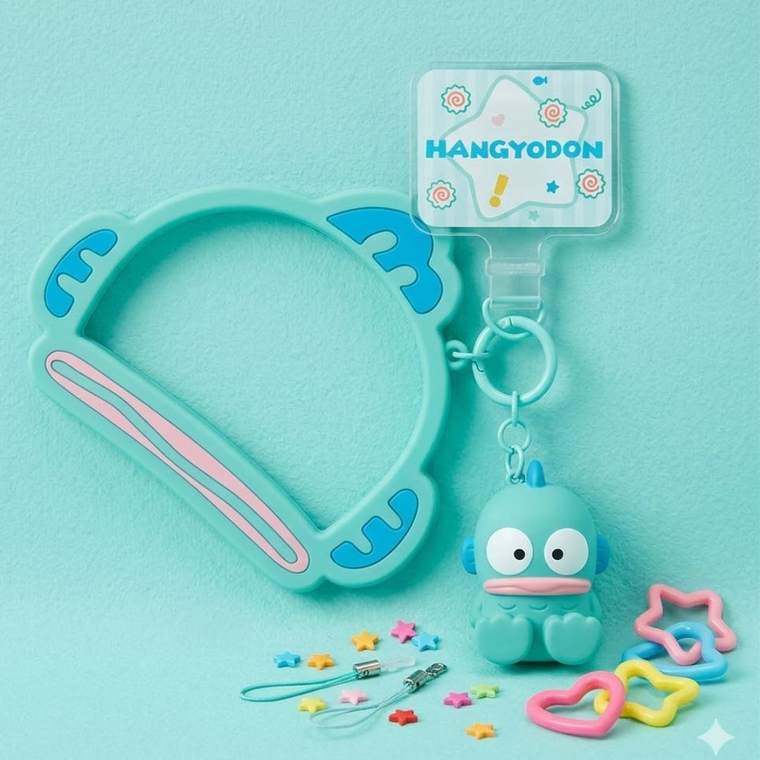 水怪 Sanrio 手機掛繩掛圈鎖匙扣套組 | 防丟手腕掛繩連立體公仔飾物
