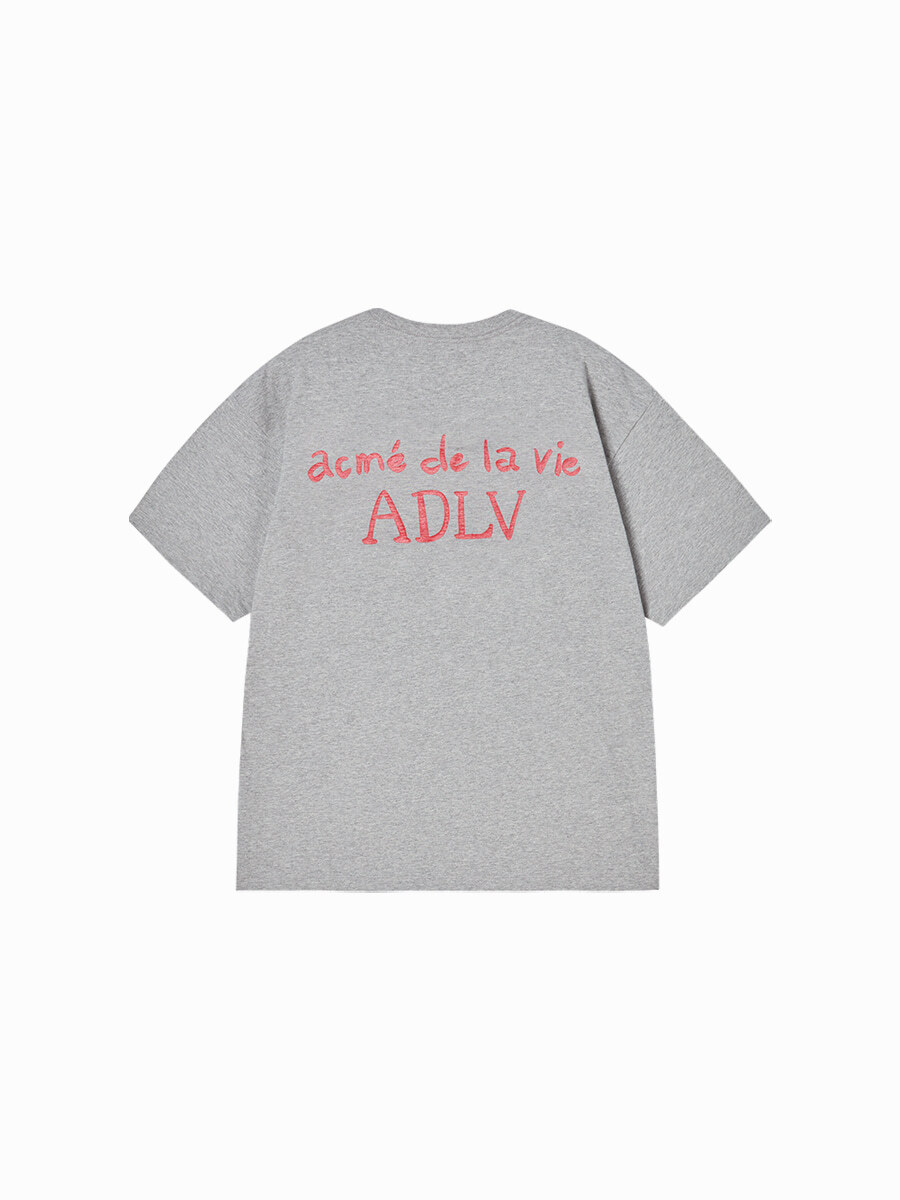 Q53 ADLV CURSIVE LOGO SHORT SLEEVE T-SHIRT - MELANGE｜26SS-TP-SS-LS-CRS-