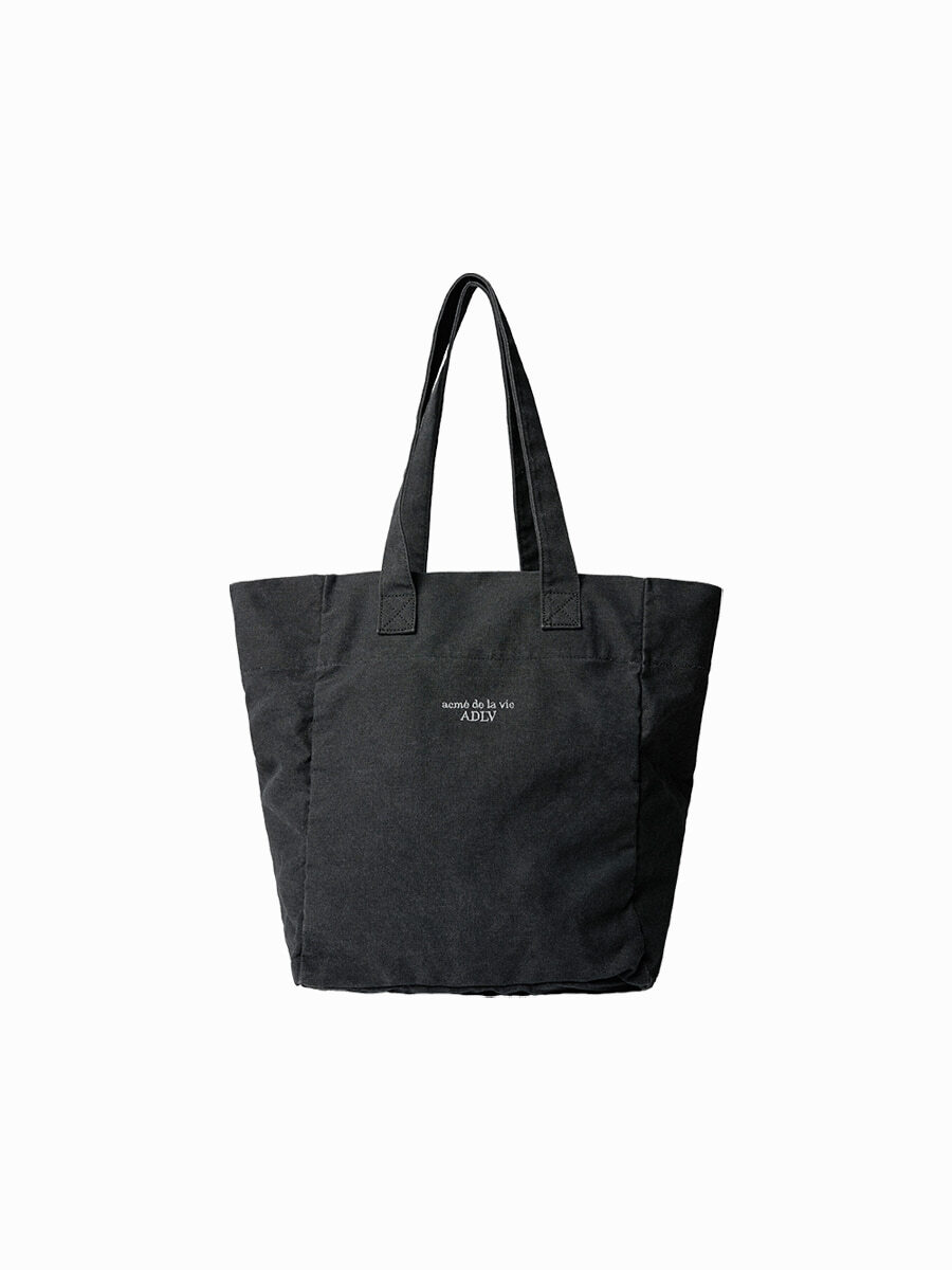 Q63 ADLV BASIC LOGO PIGMENT BIG SHOULDER BAG - BLACK｜26SS-AC-BA-LG-BPB-BLK