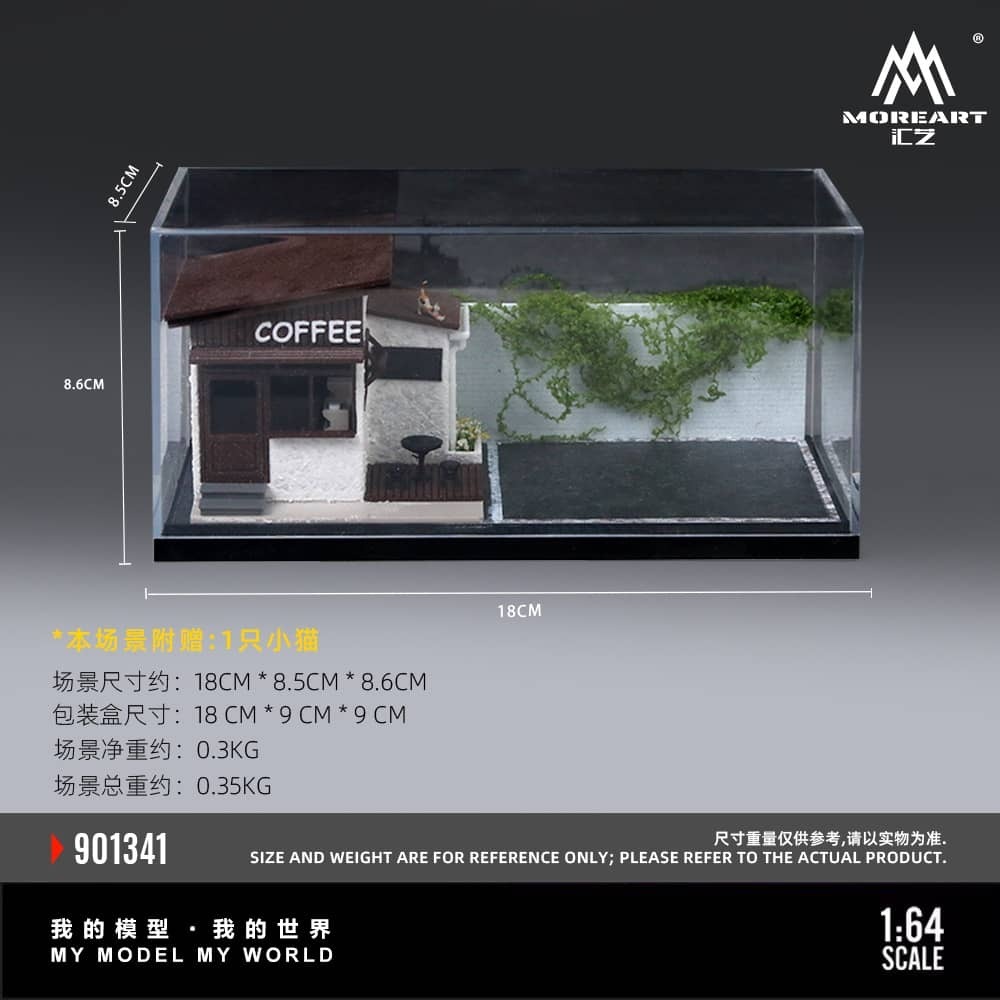 PO-$180 * MOREART * 1:64 DIORAMA - A MINIATURE SCENE OF A COFFEE SHOP
