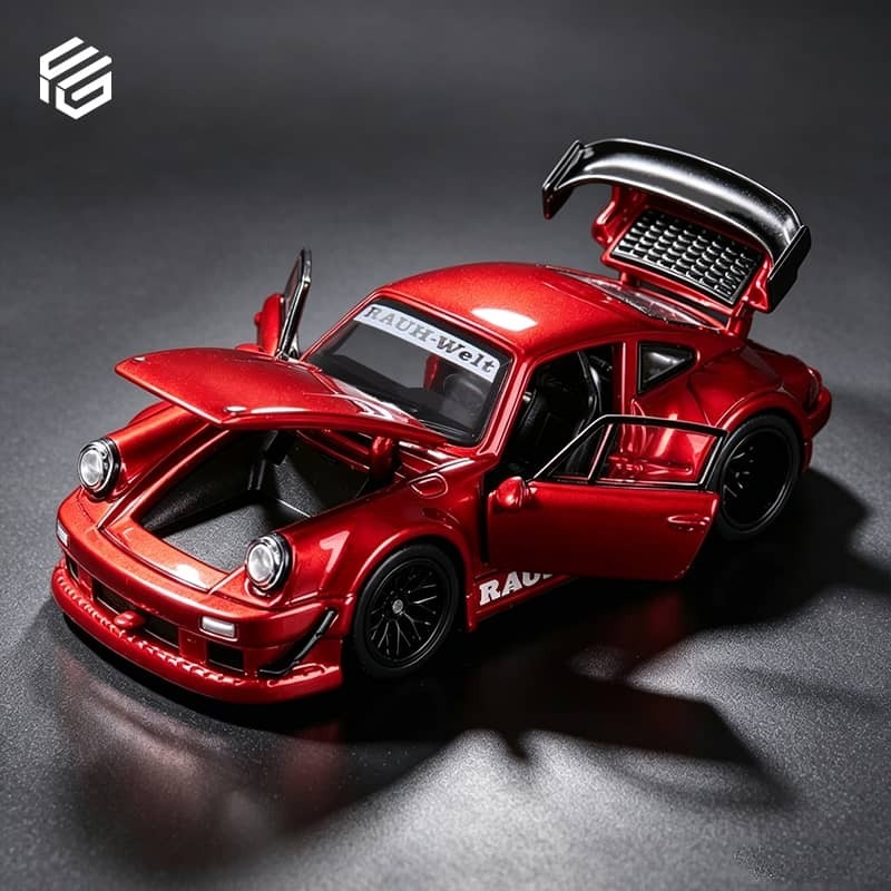 PO-$170 * FG * 1:64 RWB930 GT WING TRANSPARENT RED