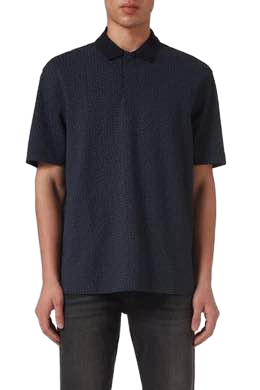 【Armani Exchange】Block Logo Ao Blue M Polo  深藍