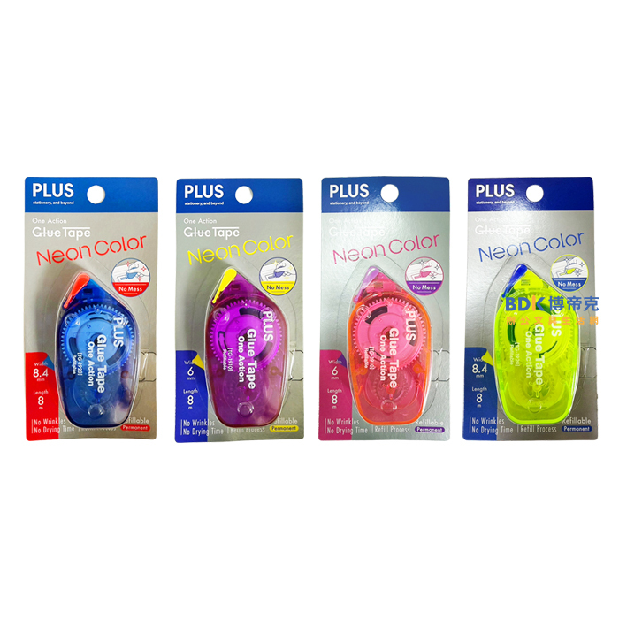 PLUS 台灣普樂士 Neon Color 立可貼 豆豆貼 米豆 TG-1920-LE-AS 系列