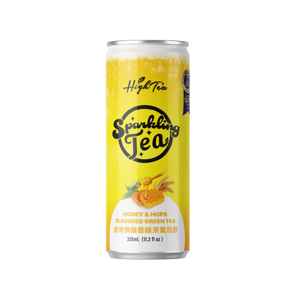 金麥蜂釀香綠茶氣泡飲 <6入>; 330ml/罐