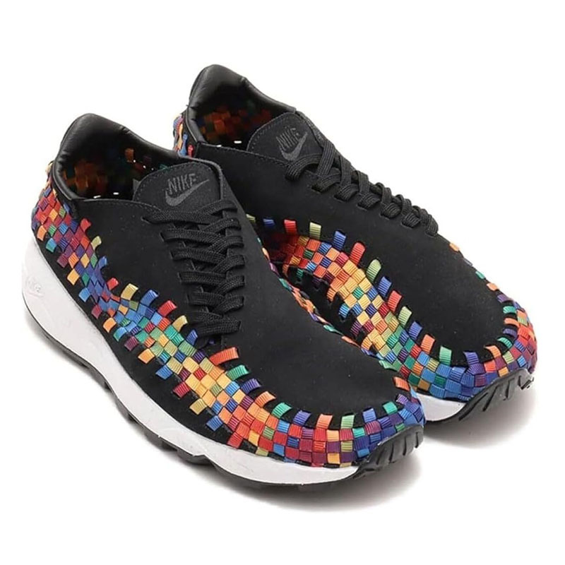 〈海外連線預定〉女鞋 NIKE AIR FOOTSCAPE WOVEN 'Rainbow' 黑彩虹 編織鞋 休閒鞋【FB1959-002】