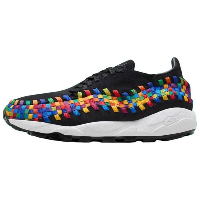 〈海外連線預定〉女鞋 NIKE AIR FOOTSCAPE WOVEN 'Rainbow' 黑彩虹 編織鞋 休閒鞋【FB1959-002】