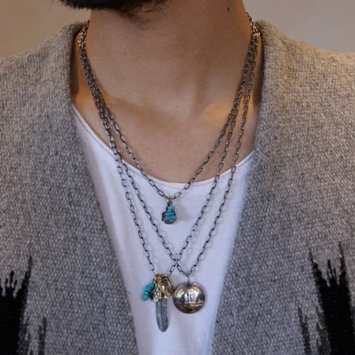 Atease - SMALL FEATHER 4SET NECKLACE [AN-FZ-S-4SET]
