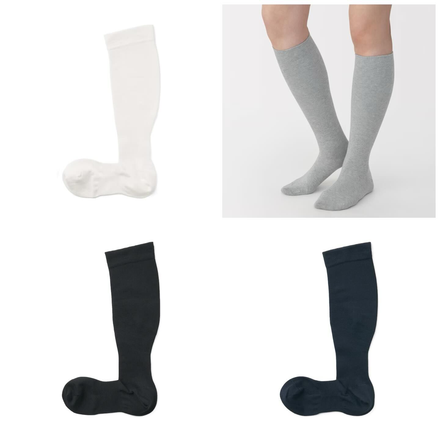 WSBB11951  日本 MUJI 無印良品 醫療級 漸進式加壓膝下襪 (4色選擇)（8月中旬）
