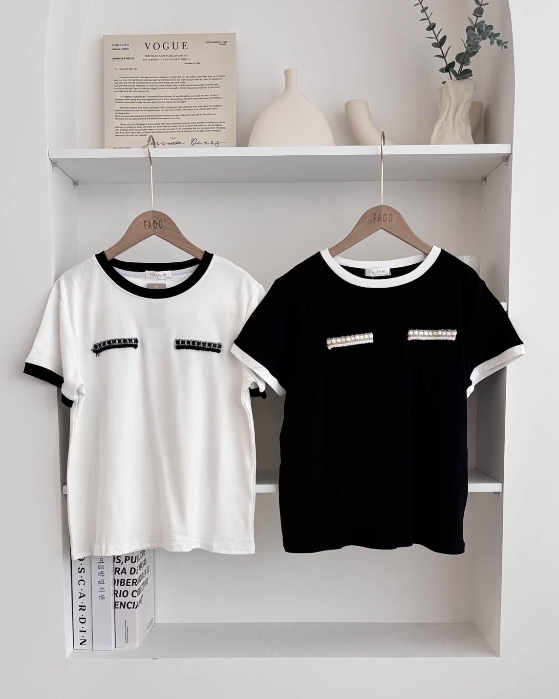 法朵Fado shop｜小香風撞色滾邊T 0215166 兩色
