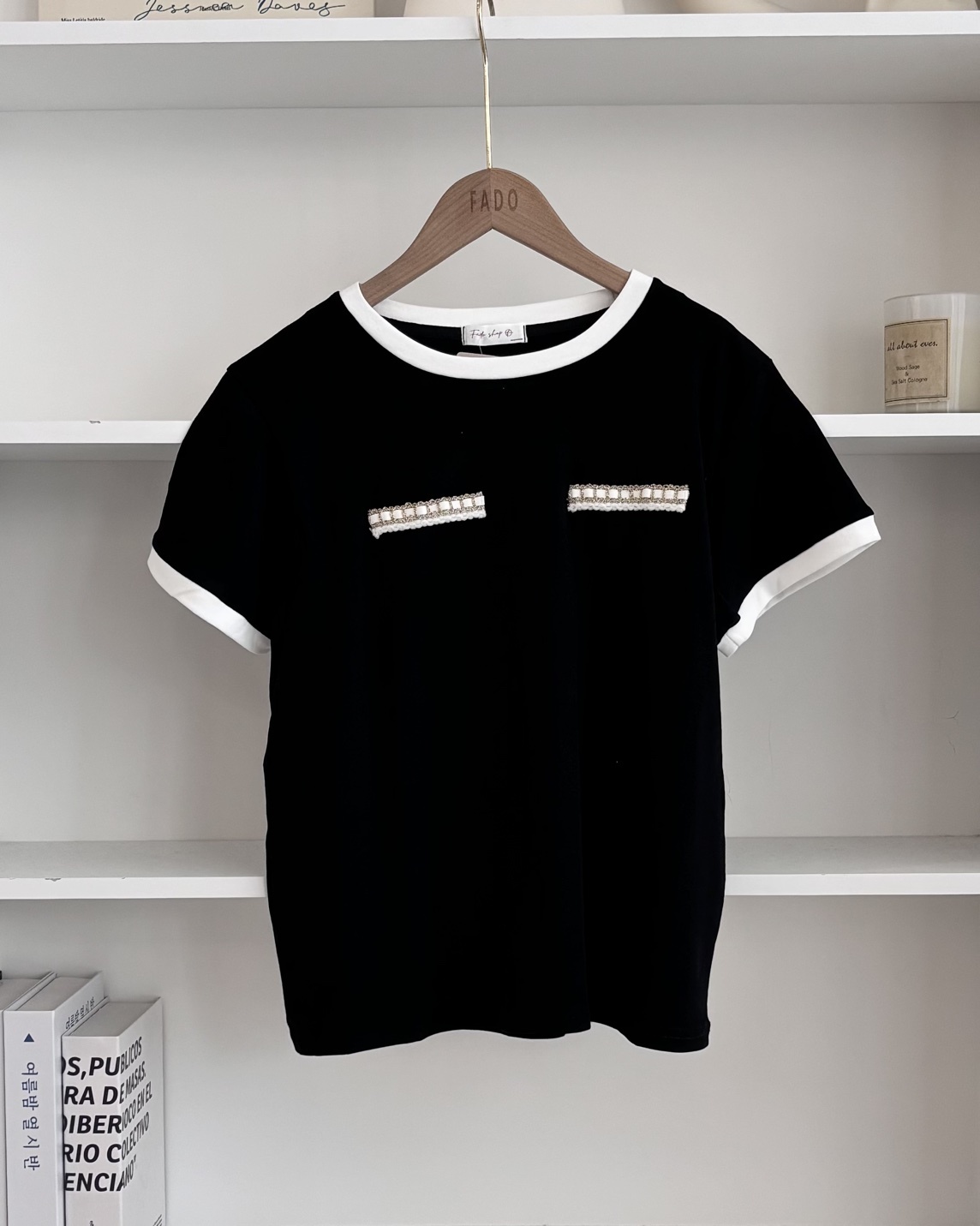 法朵Fado shop｜小香風撞色滾邊T 0215166 兩色