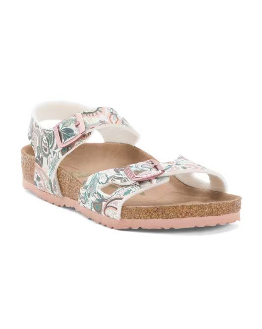【預購】BIRKENSTOCK H061716  Rio Desert Dust 童裝涼鞋 (白底印花)