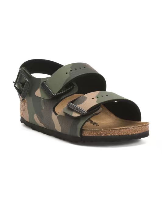 【預購】BIRKENSTOCK H061718 Milano Birkoflor 童裝涼鞋 (綠色迷彩)