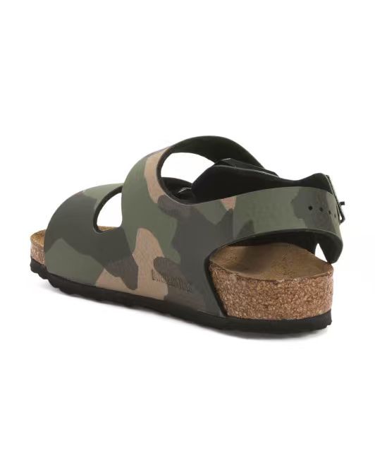 【預購】BIRKENSTOCK H061718 Milano Birkoflor 童裝涼鞋 (綠色迷彩)
