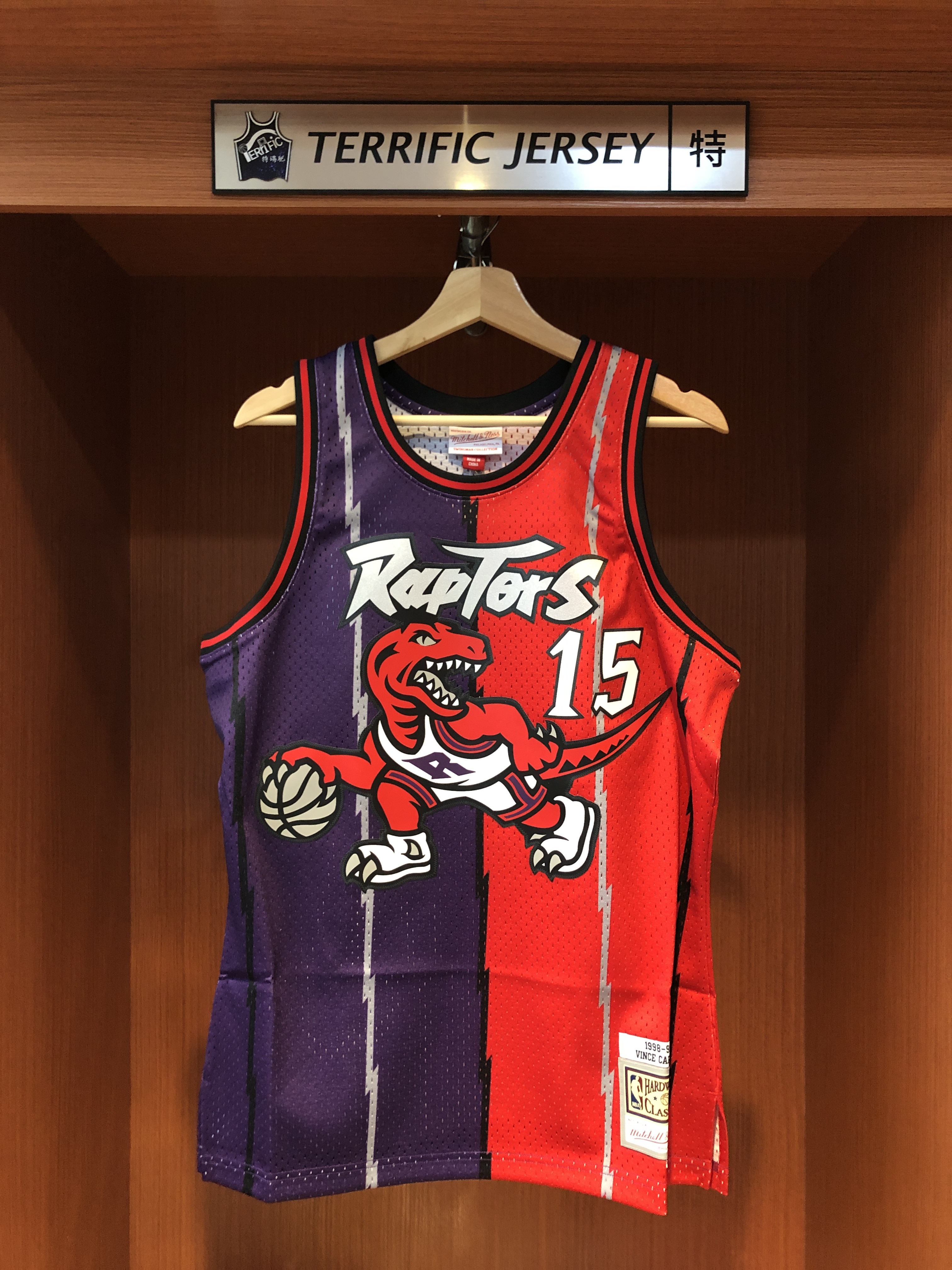 NBA球衣 Vince Carter 多倫多暴龍 雙色紫紅 98-99 M&N Swingman G2 球迷版 熱轉印 全新