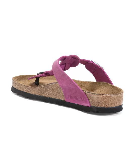 【預購】BIRKENSTOCK  H061731   Leather Gizeh 女裝編織細帶人字拖 (玫紅色)