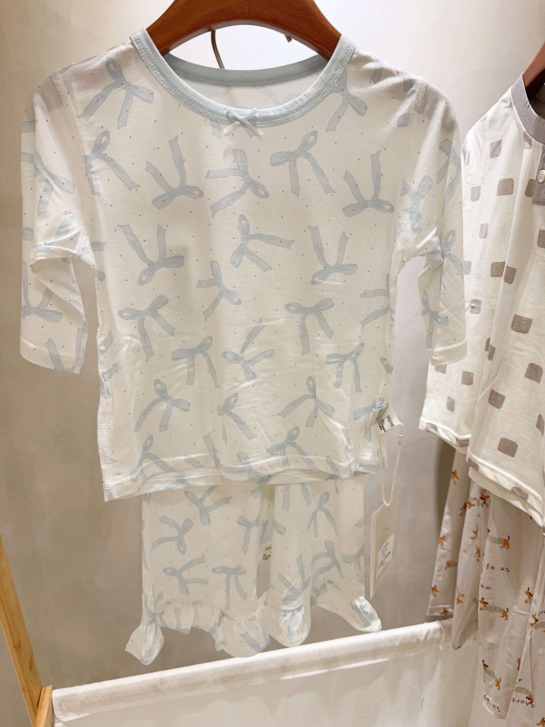 M50 藍蝴蝶結七分家居服套裝