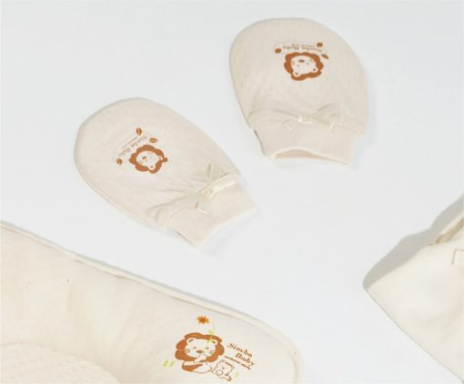 Organic Cotton Scratch Mittens - Tie Closure
