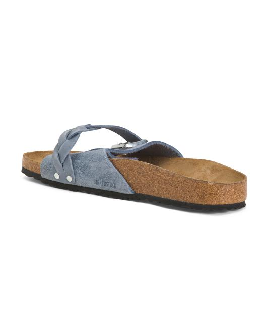 【預購】BIRKENSTOCK H061736 Oita Braid Buckle 女裝絨面涼鞋 (霧霾藍)