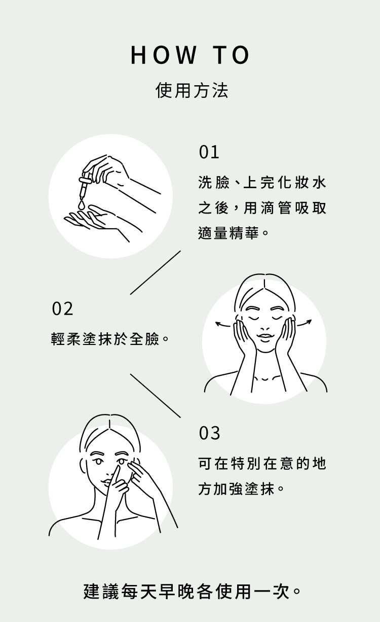 ereru艾蕾露雙重PDRN光耀精華液使用方法教學